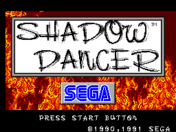 Shadow Dancer - The Secret of Shinobi Title Screen